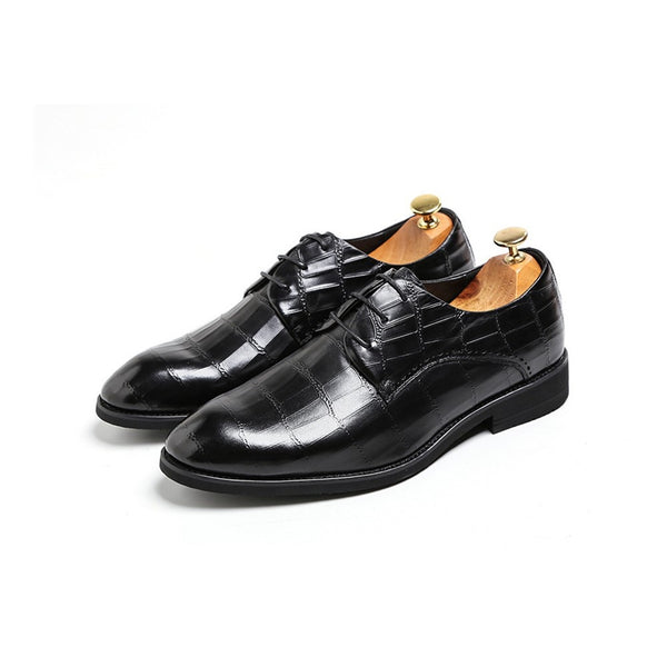 Premium Genuine Leather Embossed Derby Oxford Shoe