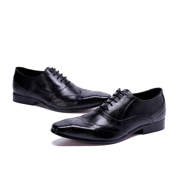 Oxford For Men Brogue Shoes Lace Up Style High Qua