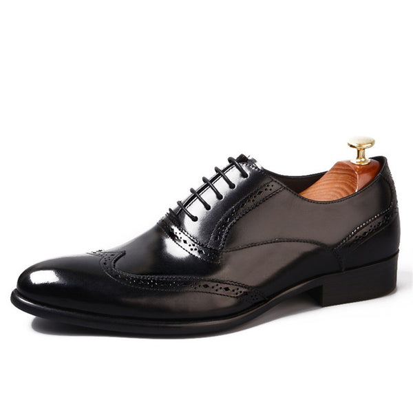 Classic Oxfords for Men Lace Up Style Full Brogue 