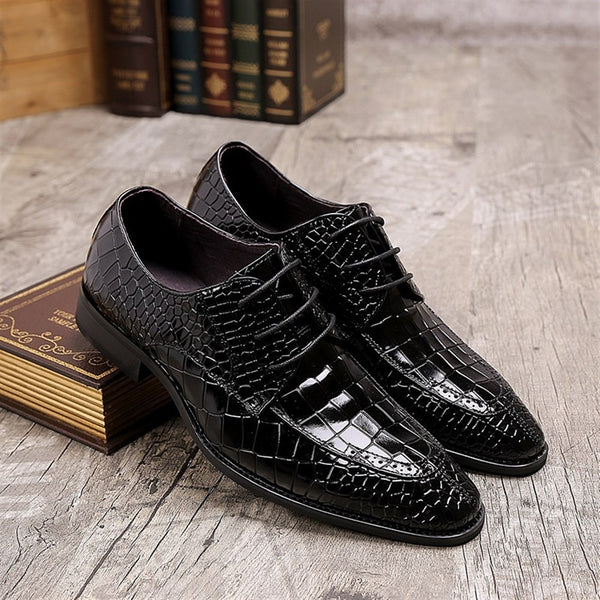 Oxford For Men Formal Shoes Embossed Carving Lace 