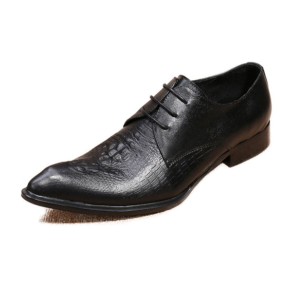 Men's Pointed Toe Premium Genuine OX Leather Oxfor