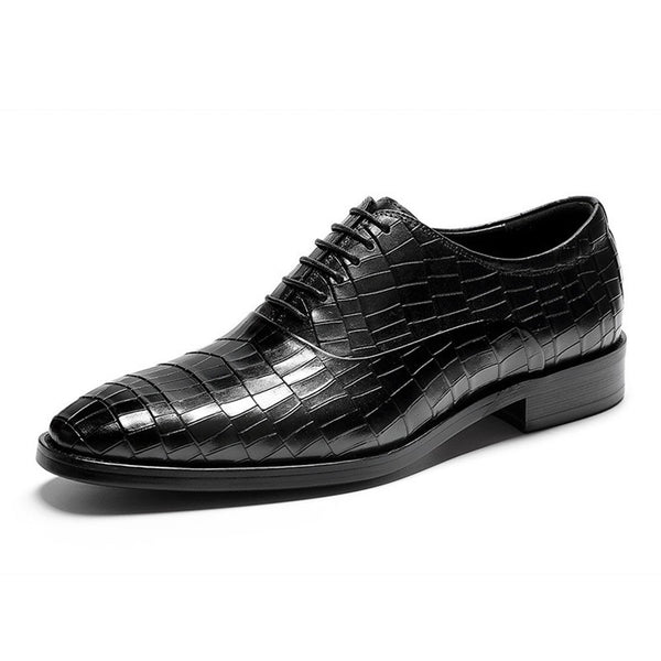 Formal Shoes for Men Derby Oxford Shoes Grid Embos