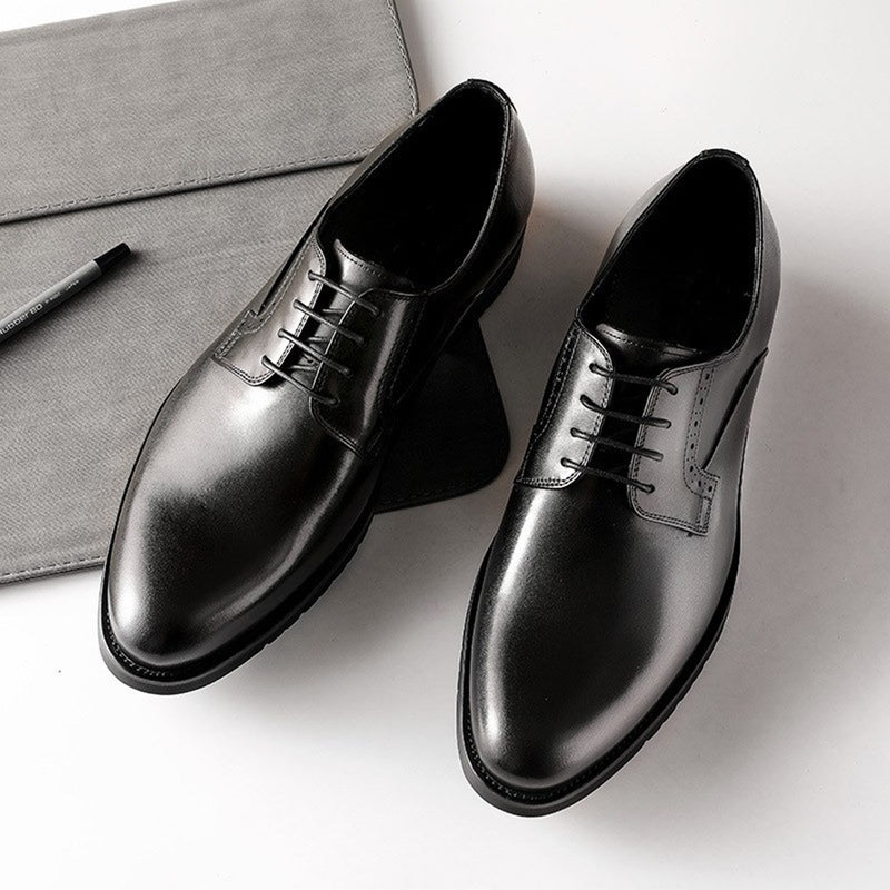 Burnished Derby Oxford Shoes for Men Formal Shoes 