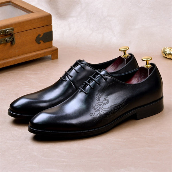 Carving Totem Derby Oxfords for Men Formal Shoes L