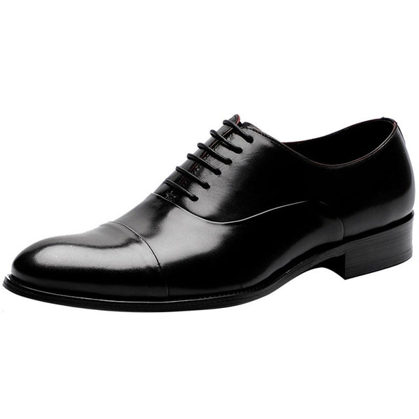 Pointed Captoe Lace Up Style Derby Oxford for Men 