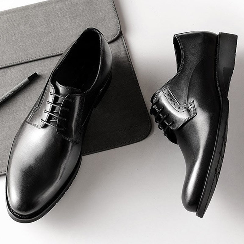 Burnished Derby Oxford Shoes for Men Formal Shoes 