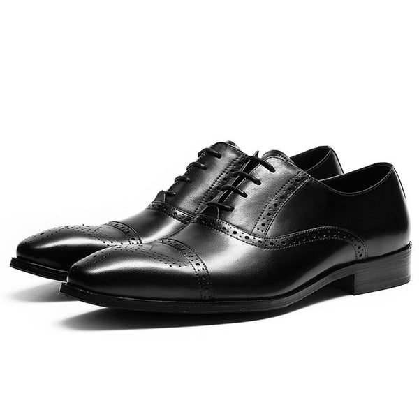 Lace Up Style Derby Oxford Shoes for Men Formal Sh