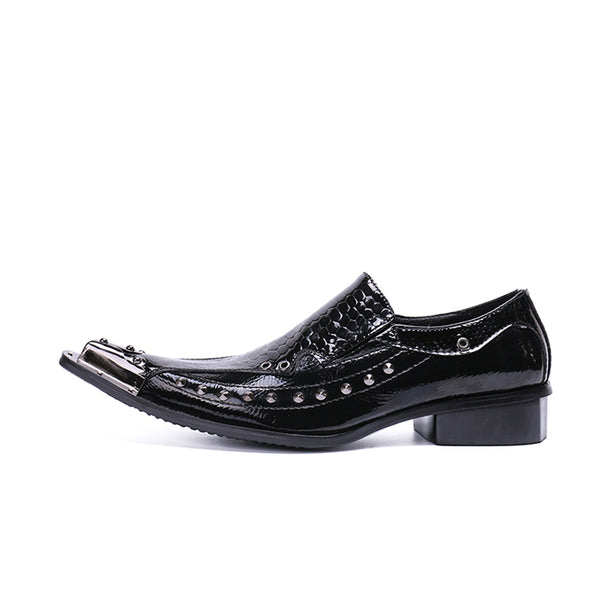 Fashion Slip-on Oxford for Men Metal Upturn Toe Le