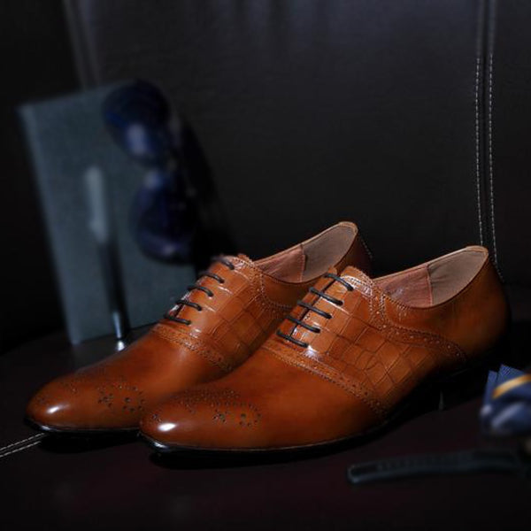 Oxford For Men Brogue Shoes Lace Up Style Premium 