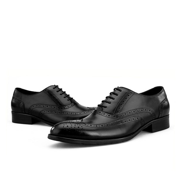 Oxford For Men Brogue Shoes Lace Up Style Genuine 