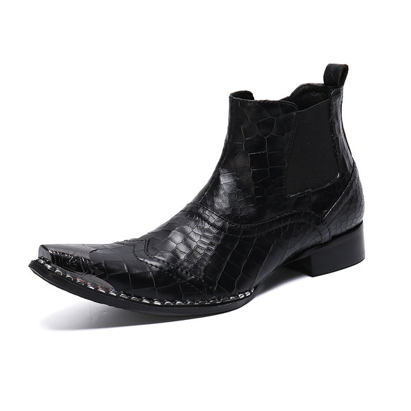 Ankle Boot For Men High Top Boot Slip On Style Pre