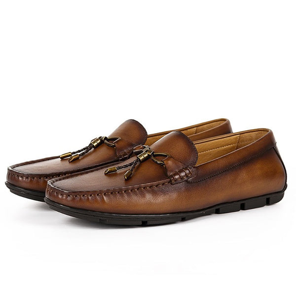 Hand-made Retro Loafer Shoes for Men Oxford Shoes 