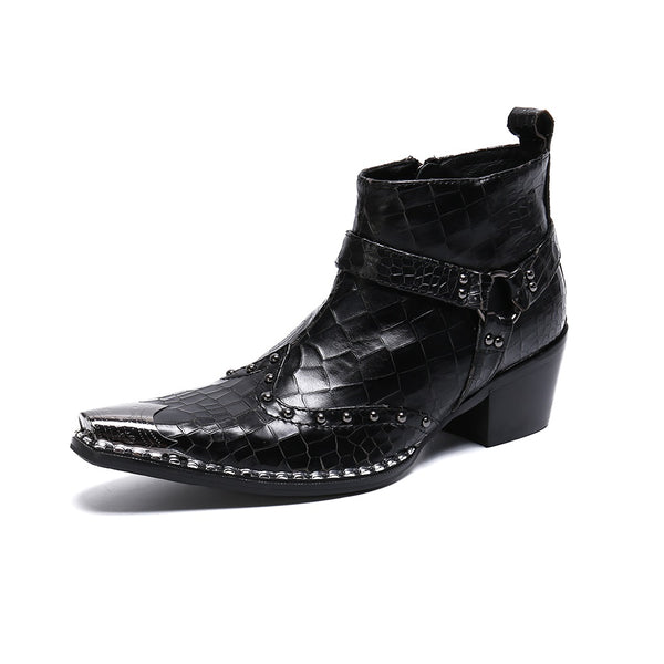 Ankle Boot For Men High Top Boot Slip On Style Pre